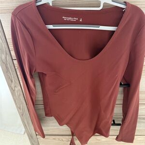 Abercrombie & Fitch Women's Rust Bodysuit- soft AF collection